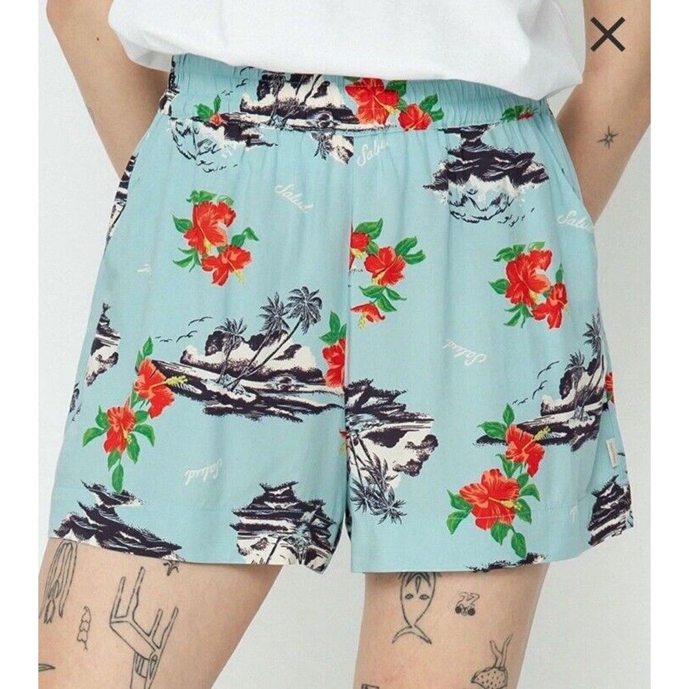 Brixton Paradise Short  tropical Hawaiian print women's size XS